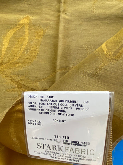23 Berkbox71 Scalamandre Square Silk Grey Watkins Maharajah Antique Gold Reversible Gold Tree Foliage MSRP USD348/y