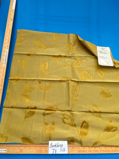 25 Berkbox71 Scalamandre Square Silk Grey Watkins Maharajah Antique Gold Reversible Gold Tree Foliage MSRP USD348/y