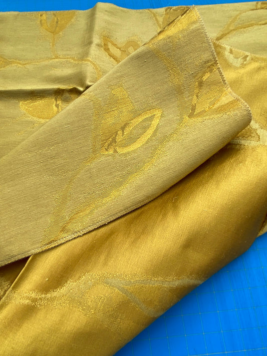 26 Berkbox71 Scalamandre Square Silk Grey Watkins Maharajah Antique Gold Reversible Gold Tree Foliage MSRP USD348/y