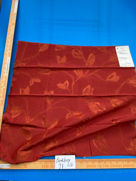 27 Berkbox71 Scalamandre Square Silk Grey Watkins Raisin Reversible Red Contemporary Tree Foliage MSRP USD348/y