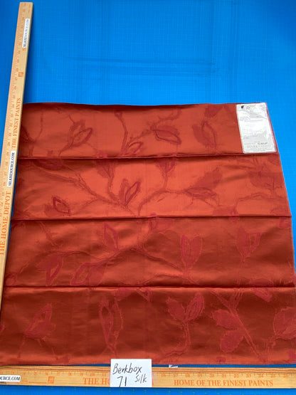 28 Berkbox71 Scalamandre Square Silk Grey Watkins Raisin Reversible Red Contemporary Tree Foliage MSRP USD348/y