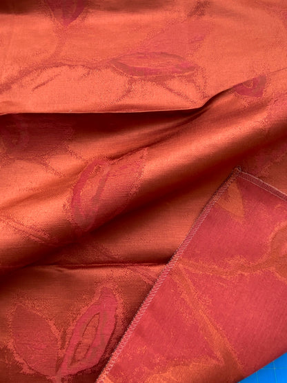 28 Berkbox71 Scalamandre Square Silk Grey Watkins Raisin Reversible Red Contemporary Tree Foliage MSRP USD348/y