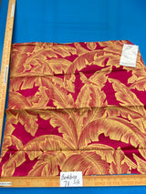 40 Berkbox71 Scalamandre Square Silk Grey Watkins Havana Cremisi Leaves Foliage Malvarosa Purple Gold Tropical MSRP USD 412/y