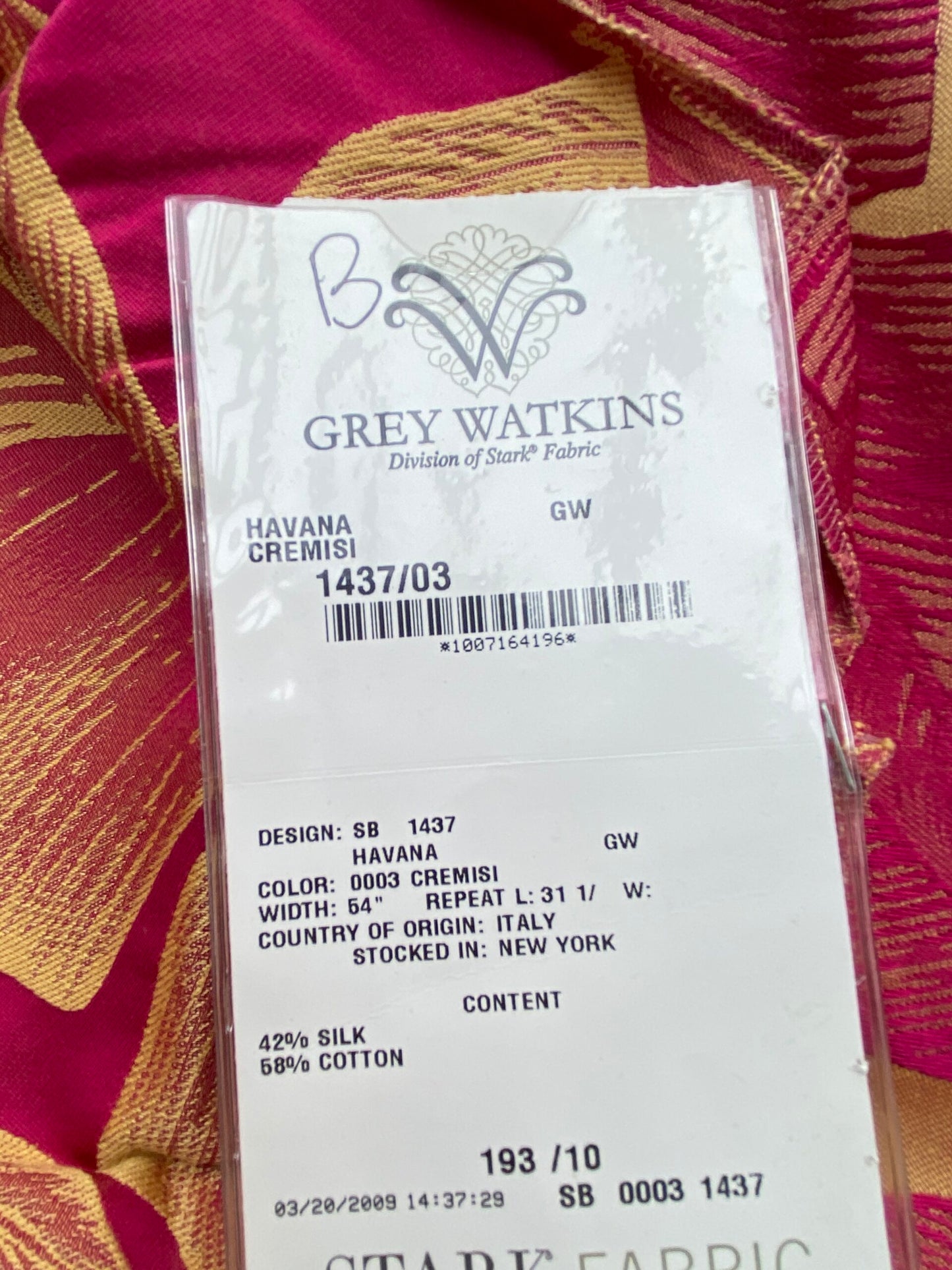 41 Berkbox71 Scalamandre Square Silk Grey Watkins Havana Cremisi Leaves Foliage Malvarosa Purple Gold Tropical MSRP USD 412/y
