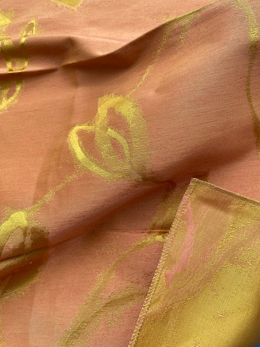 45 Berkbox71 Scalamandre Square Silk Grey Watkins Maharajah Copper Reversible Orange Contemporary MSRP USD 348/y