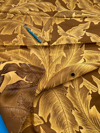 56 Berkbox71 Scalamandre Square Silk by Grey Watkins Havana Cacao Tropical Foliage Brown MSRP USD 412/y