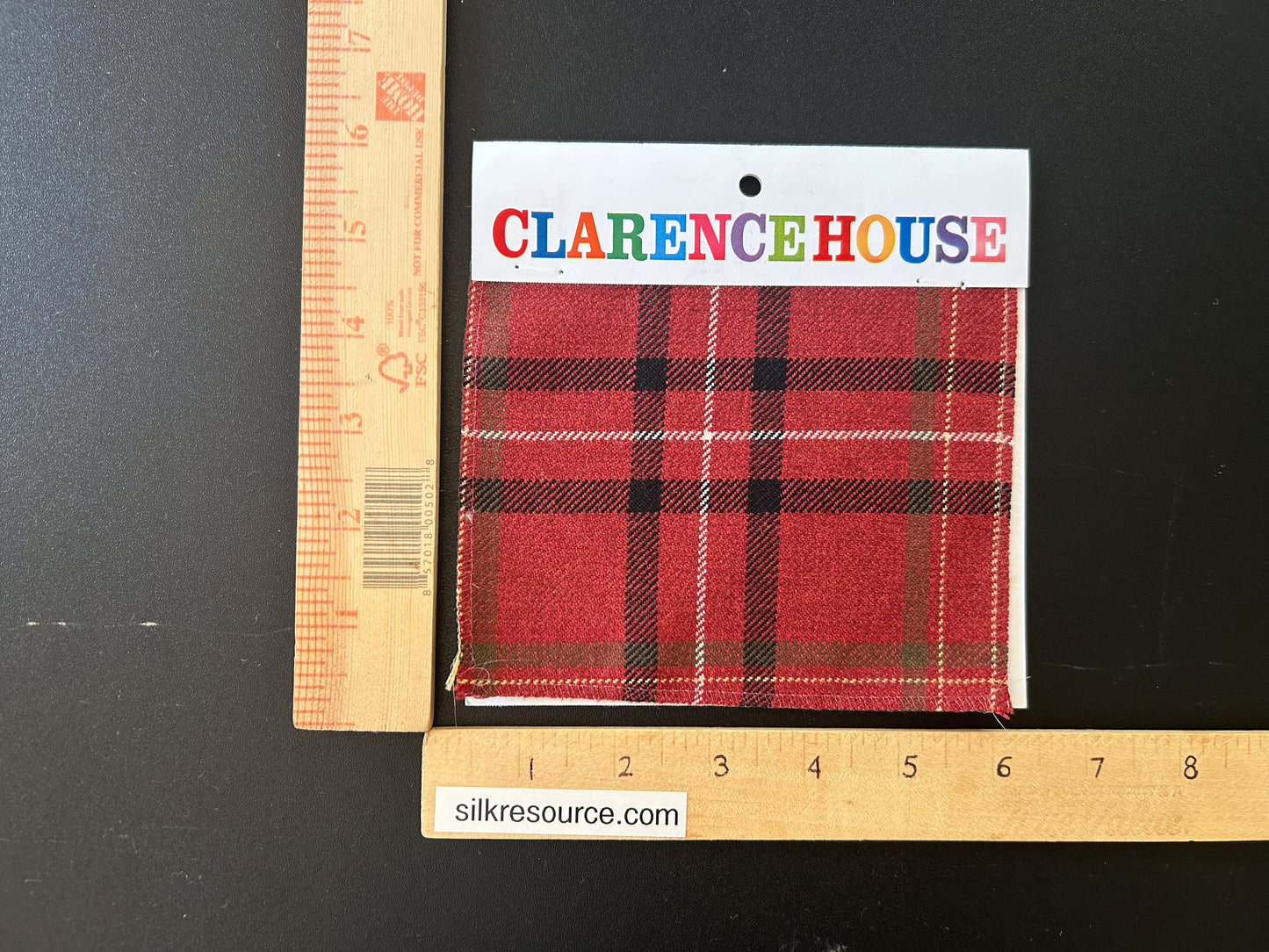 Clarence House Edinburgh  Claret Red Black Wool Plaid Check - Special Order