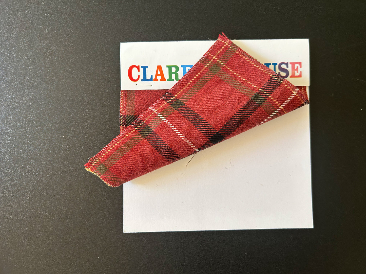Clarence House Edinburgh  Claret Red Black Wool Plaid Check - Special Order