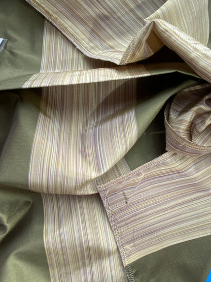 60 Berkbox71 Scalamandre Square Silk by Grey Watkins Ferrara Stripe Green MSRP USD 152/y