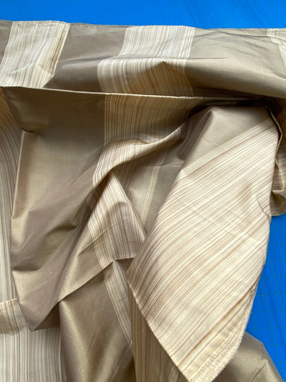 61 Berkbox71 Scalamandre Square Silk by Grey Watkins Ferrara Stripe Tan Gray MSRP USD 152/y