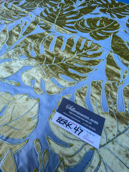 26 Berkbox47 26″x 26″ Square  Scalamandre Christian Fischbacher SELVA Tropical Green Blue