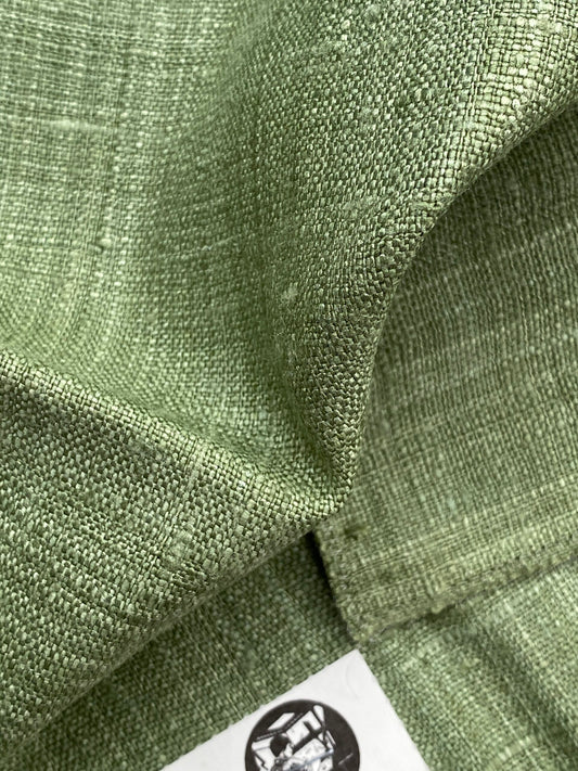 67 Berkbox71 Scalamandre Square Silk by Old World Weavers Nepal Fern Solid Green 13"x27" MSRP USD 310/y