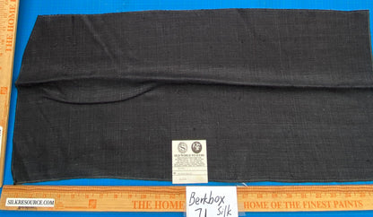 71 Berkbox71 Scalamandre Square Silk by Old World Weavers Nepal Black Solid 12"x27" MSRP USD 310/y