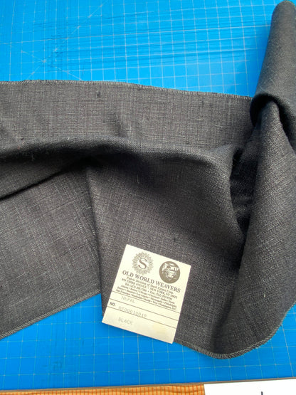 71 Berkbox71 Scalamandre Square Silk by Old World Weavers Nepal Black Solid 12"x27" MSRP USD 310/y