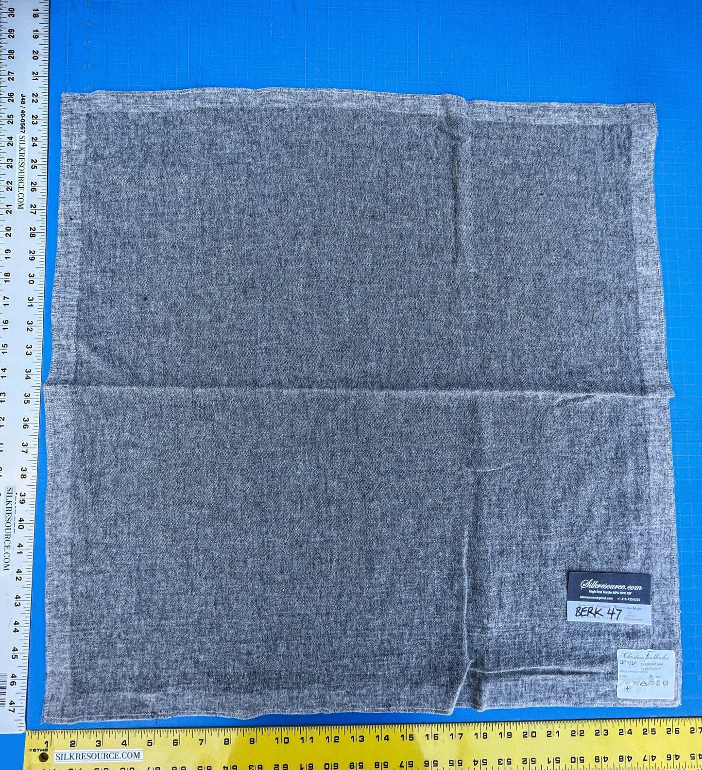 36 Berkbox47 26″x 26″ Square  Scalamandre Christian Fischbacher TRAMONTANA Black Texture