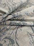 Scalamandre Alma Silhouette Print Juniper Blue Gray Floral Print 100% Cotton -2.4 yards -  MSRP USD 358/y