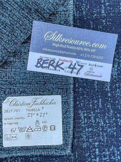 39 Berkbox47 27″x 27″ Square Scalamandre Christian Fischbacher TRIBECA  Wool Solid Texture