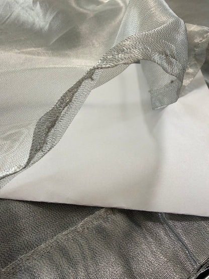 Scalamandre Adrien Argent Gray Sheer Solid 100% Polyester -2.4 yards -MSRP USD400/y