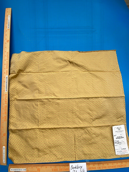 77 Berkbox71 Scalamandre Square Silk by Grey Watkins Le Bijou Gold Small Jacquard Yellow Small Scale MSRP USD 300+/Y