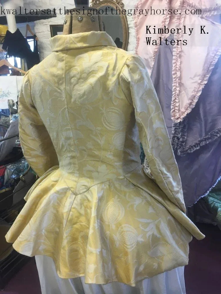 100% Silk Lampas Fairy Tale Pom "gold" Yellow White Josef Frank