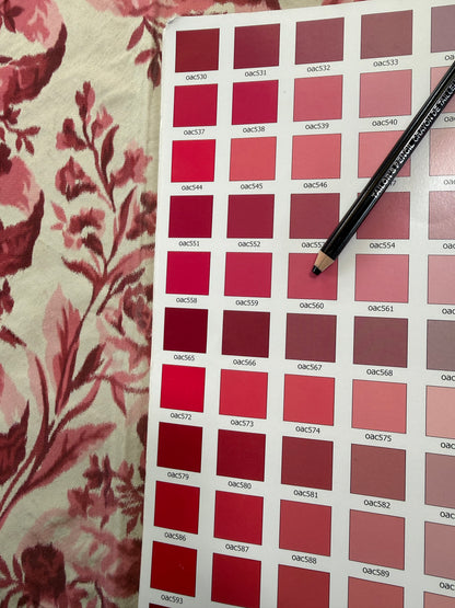 1.3 yards Scalamandre Tassinari & Chatel Lamballe Rose Red White Silk Warp Print  Floral Print Historical Circa 1778 MSRP USD 2022/yard