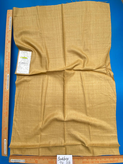 81 Berkbox71 Scalamandre Square Silk by Old World Weavers Nepal Corn Yellow Solid 1.1yd x 25" MSRP USD 310/y