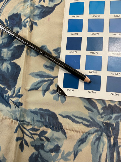 1.2 yards Scalamandre Tassinari & Chatel Lamballe Bleu Blue White Silk Warp Print  Floral Print Historical Circa 1778 MSRP USD 2022/yard