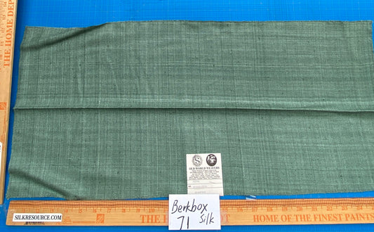 83 Berkbox71 Scalamandre Square Silk by Old World Weavers Nepal Seaspray Green Solid 12" x 25" MSRP USD 310/y