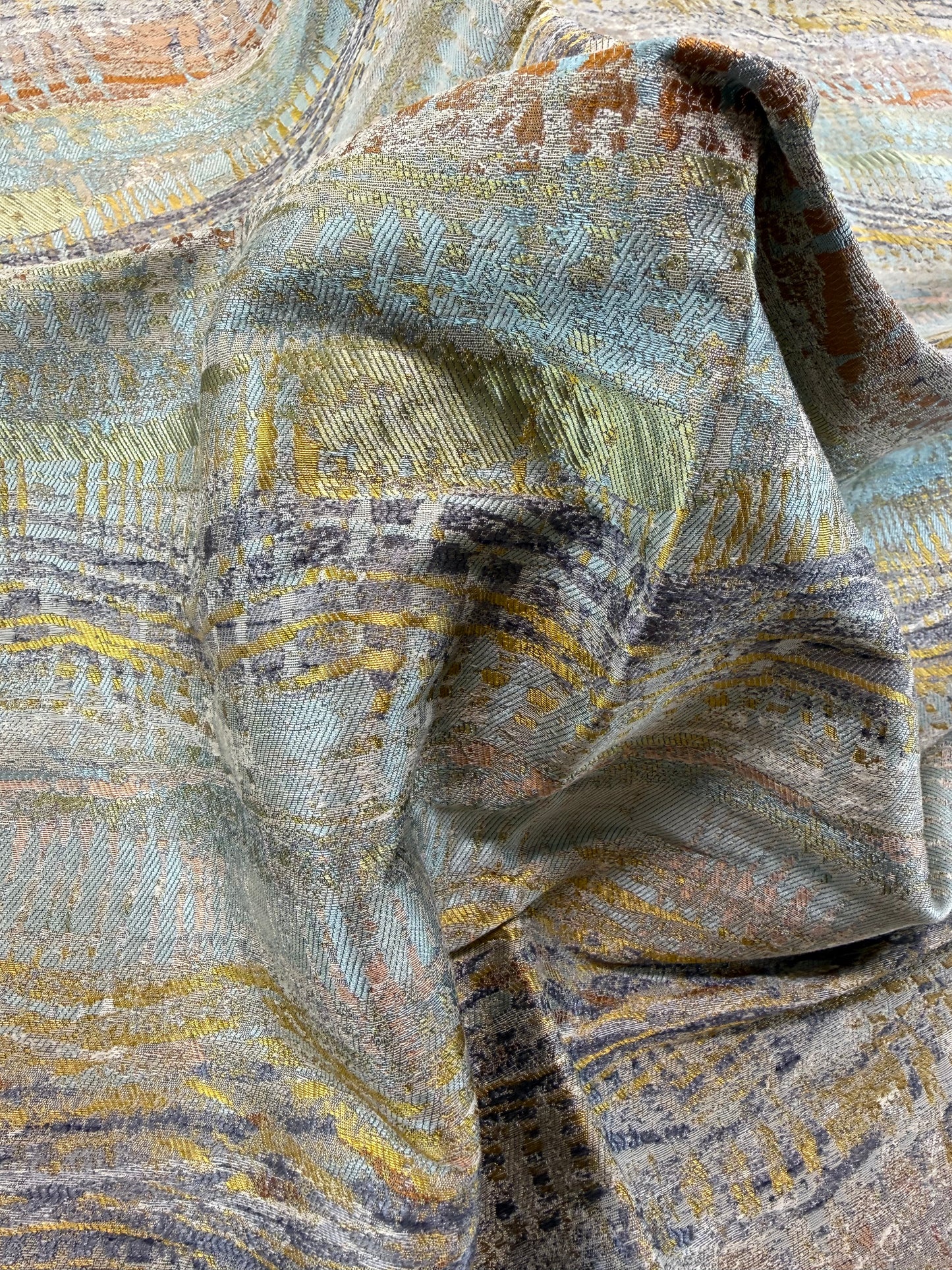 Scalamandre Old World Weavers CERES Opal Abstract Ombre Blue -1.2 yards - MSRP USD270/y