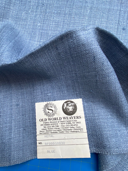 84 Berkbox71 Scalamandre Square Silk by Old World Weavers Nepal Blue Solid 12" x 25" MSRP USD 310/y