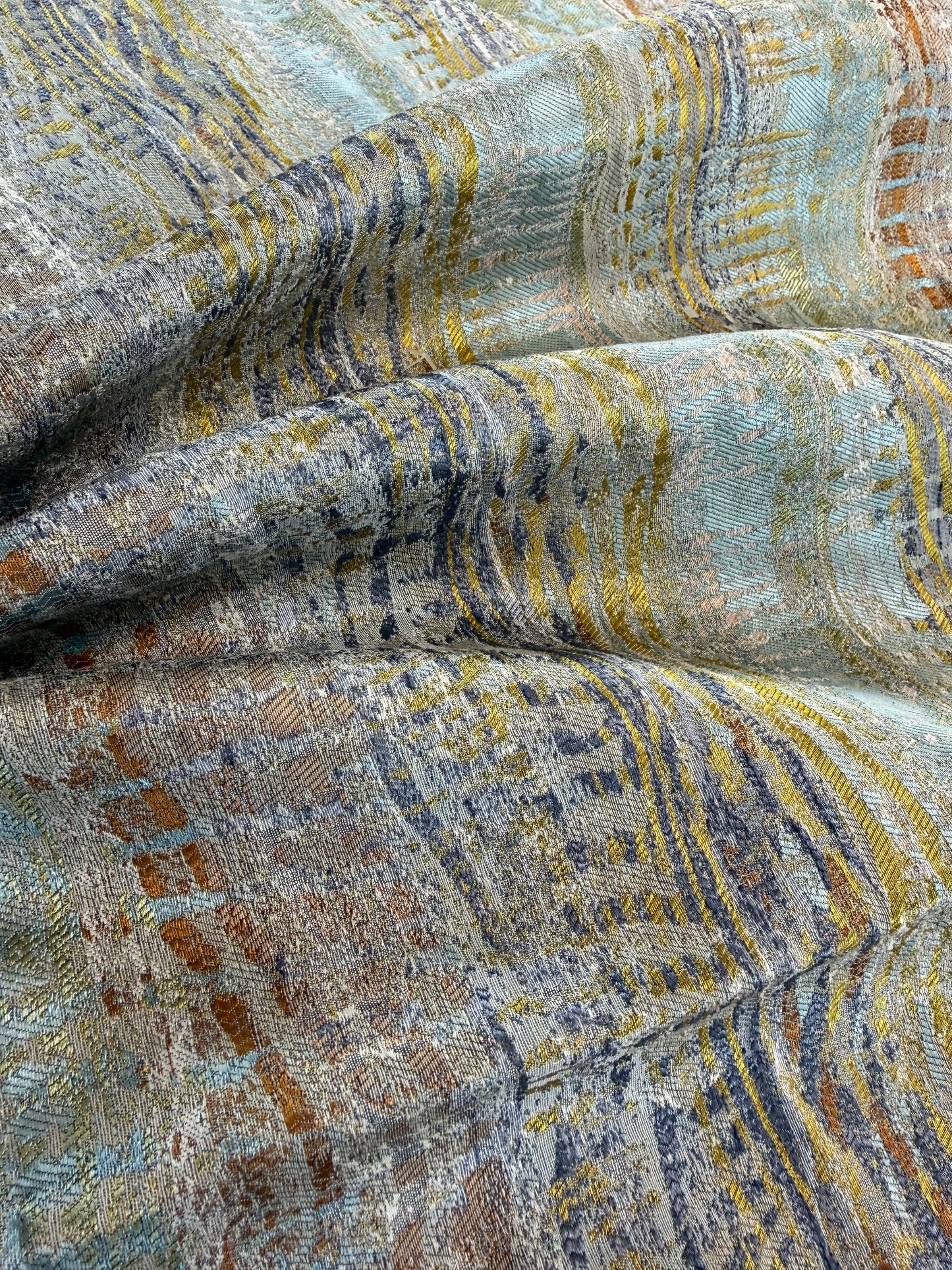 Scalamandre Old World Weavers CERES Opal Abstract Ombre Blue -1.2 yards - MSRP USD270/y