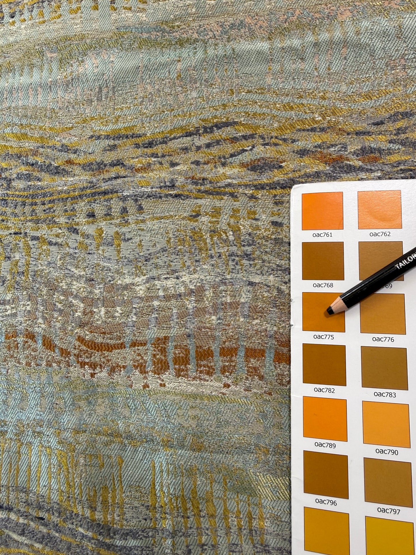 Scalamandre Old World Weavers CERES Opal Abstract Ombre Blue -1.2 yards - MSRP USD270/y