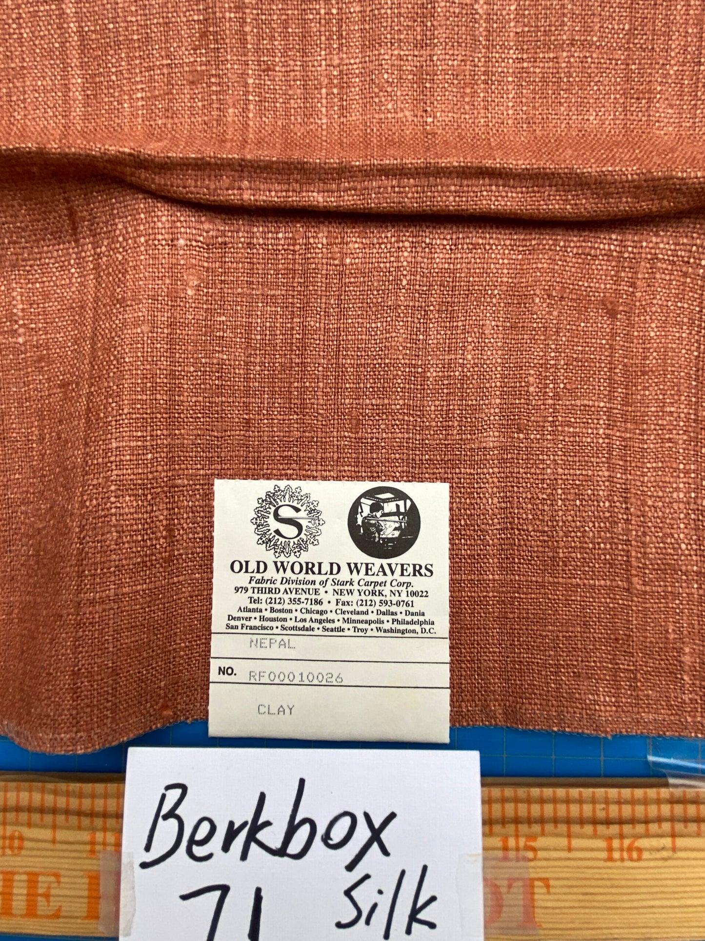 86 Berkbox71 Scalamandre Square Silk by Old World Weavers Nepal Celadon Beige Solid 12" x 25" MSRP USD 310/y