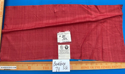 88 Berkbox71 Scalamandre Square Silk by Old World Weavers Nepal Nutmeg Orange Solid MSRP USD 310/y