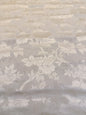 By yard Monceau Moire Linen Cotton Damask Historical Ivory Cream White MSRP 458
