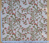 Scalamandre  KNOLLWOOD CORAL PEAR Silk Print Cherry Blossom Tree in Spring Pink Green by Old World Weavers  MSRP USD320/y