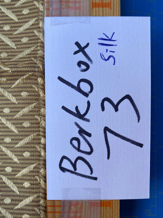 1 Berkbox73 Square Silk Blend by Grey Watkins Crosshatch Brown Small Scale Geometric MSRP USD 458/y