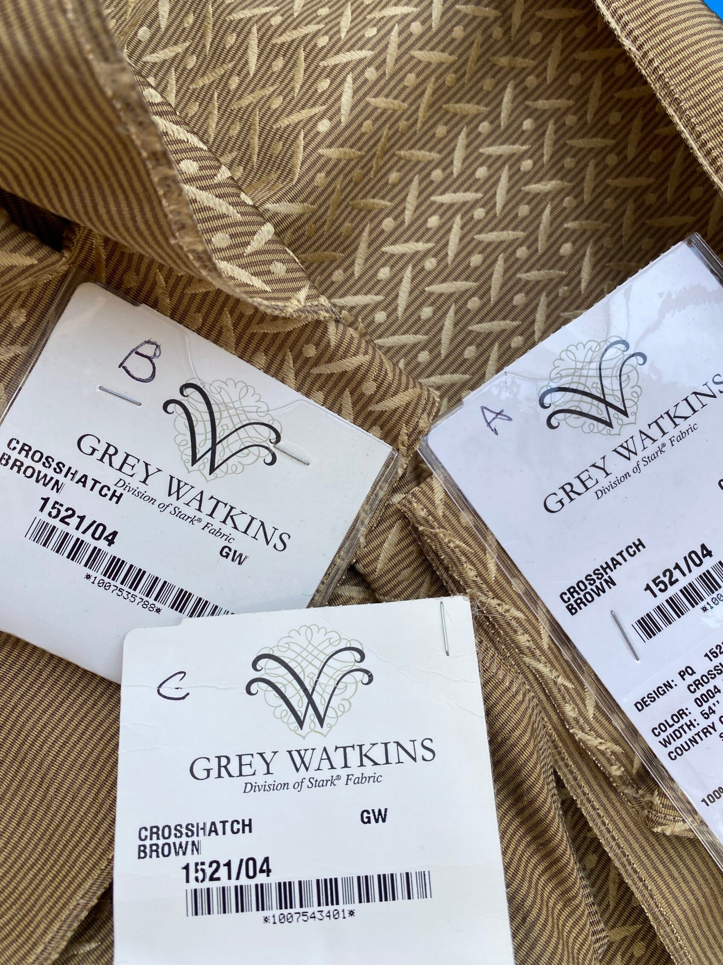 1 Berkbox73 Square Silk Blend by Grey Watkins Crosshatch Brown Small Scale Geometric MSRP USD 458/y