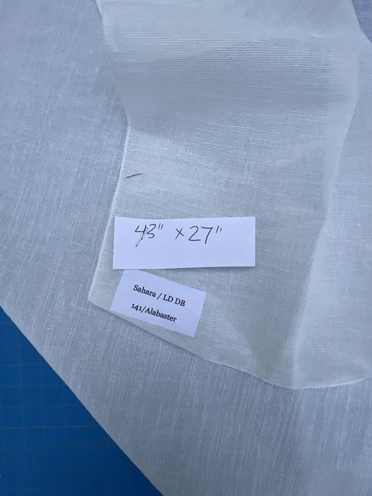 3 Berkbox48 43″x 27″  Scalamandre Sahara White Sheer Solid Texture