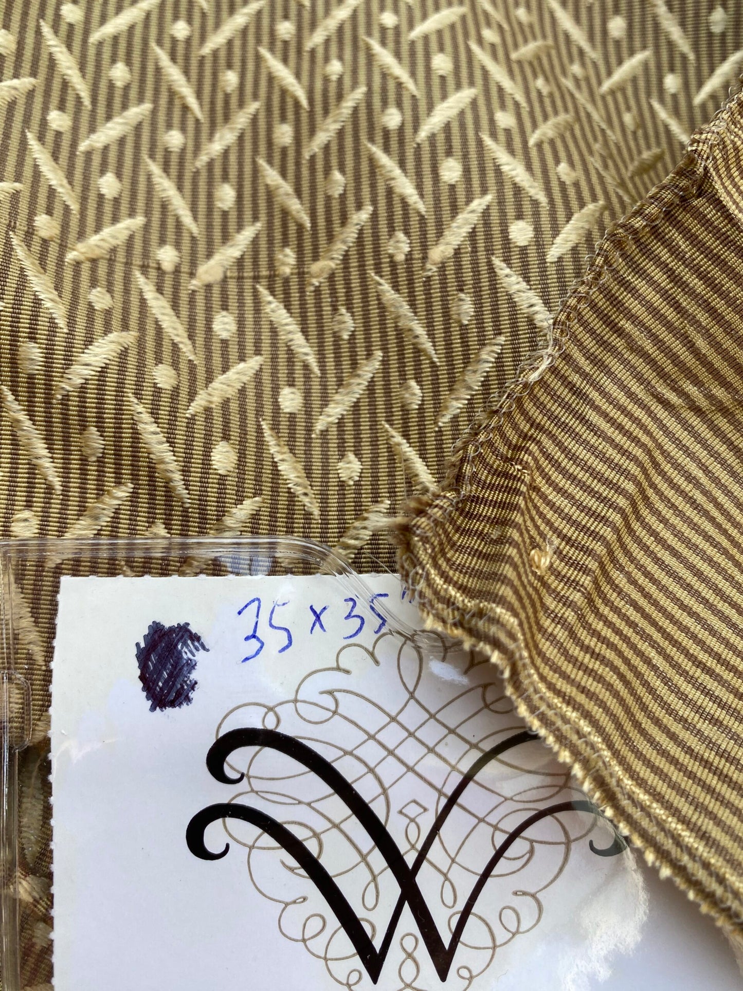 2 Berkbox73 Square Silk Blend by Grey Watkins Crosshatch Brown Small Scale Geometric 35"x35" MSRP USD 458/y