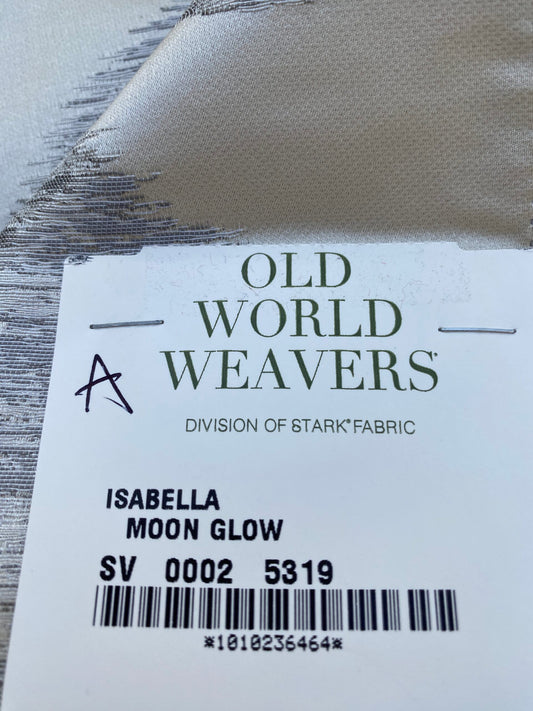 3 Berkbox73 Square Silk Blend by Old World Weavers Isabella Moon Glow Gray White MSRP USD 428/y