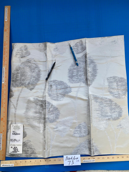 4 Berkbox73 Square Silk Blend by Old World Weavers Isabella Moon Glow Gray White MSRP USD 428/y