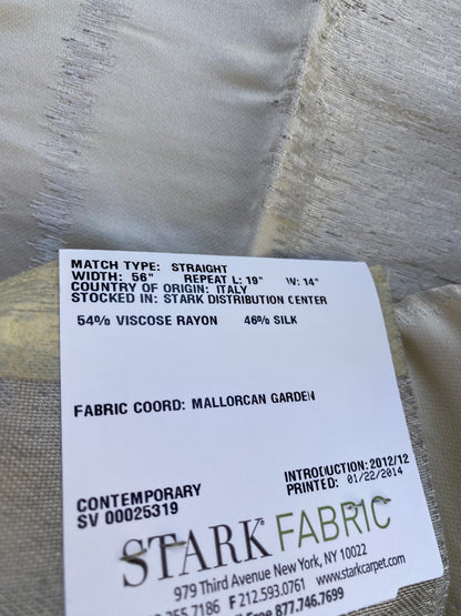 5 Berkbox73 Square Silk Blend by Old World Weavers Isabella Moon Glow Gray White MSRP USD 428/y