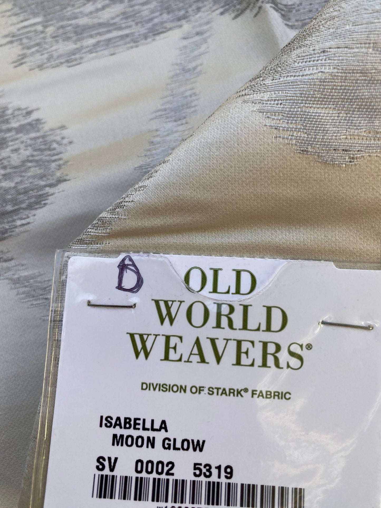 6 Berkbox73 Square Silk Blend by Old World Weavers Isabella Moon Glow Gray White MSRP USD 428/y