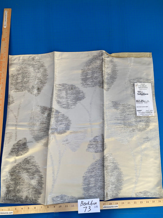 7 Berkbox73 Square Silk Blend by Old World Weavers Isabella Moon Glow Gray White MSRP USD 428/y