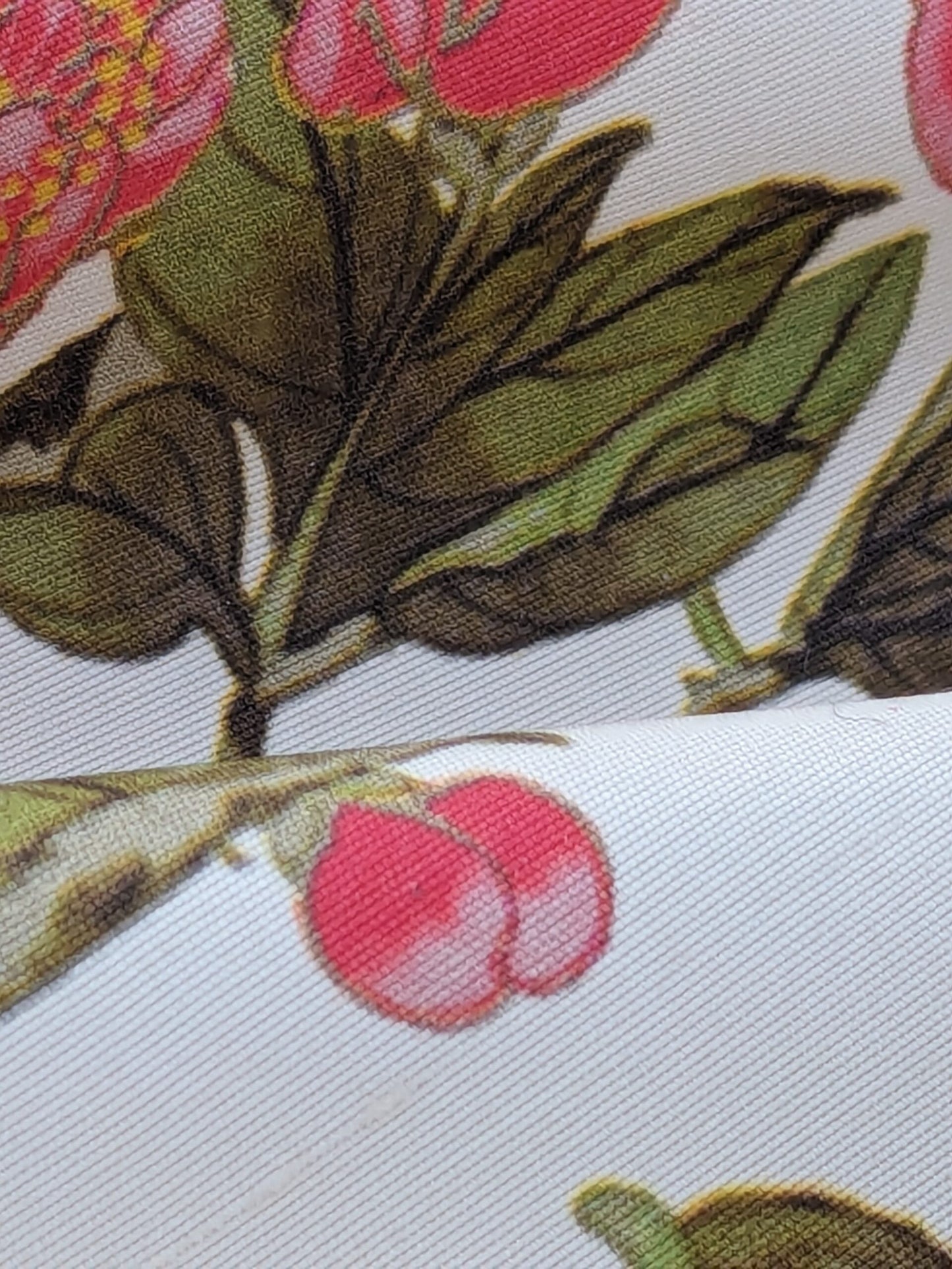 Scalamandre  KNOLLWOOD CORAL PEAR Silk Print Cherry Blossom Tree in Spring Pink Green by Old World Weavers  MSRP USD320/y