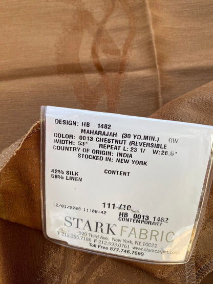 12 Berkbox73 Square Silk by Grey Watkins Maharajah Chestnut Reversible Brown MSRP USD 348/y