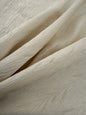 Scalamandre Pirana Ricci Silk Textured Chevron Willow Foliage Fabric in Cream White - By The Yard - MSRP USD298/y