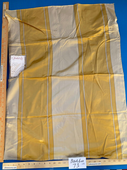 13 Berkbox73 Square Silk by Fonthill Caribu Stripe Gold Cream MSRP USD 200+/y
