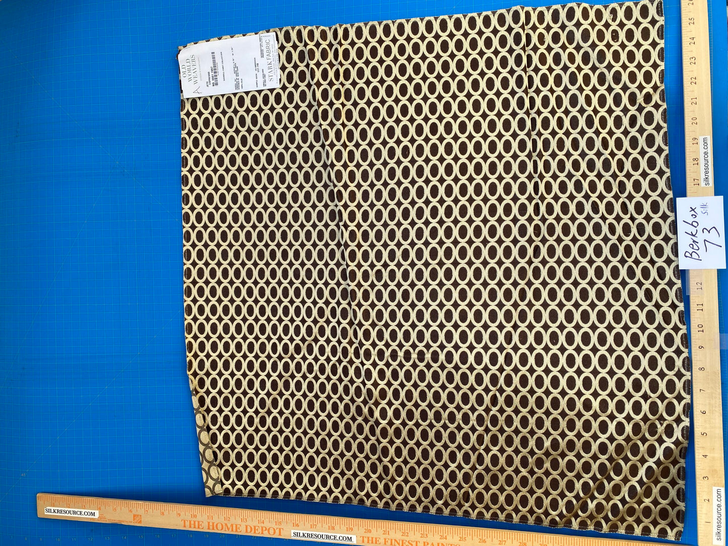 14 Berkbox73 Square Silk by Old World Weavers Jete Espresso Dot Circle Geometric Brown Beige MSRP USD 250/y